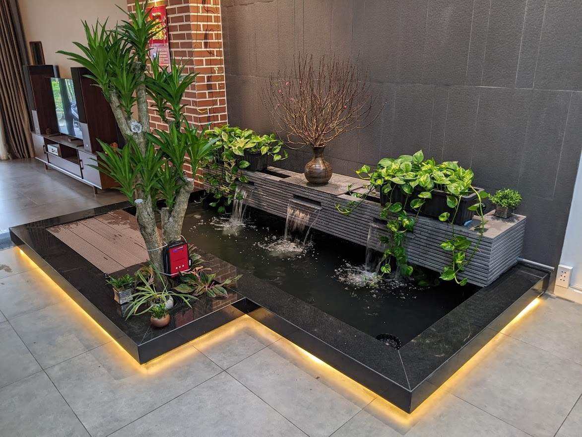 Thiết kế hồ koi tại phòng khách